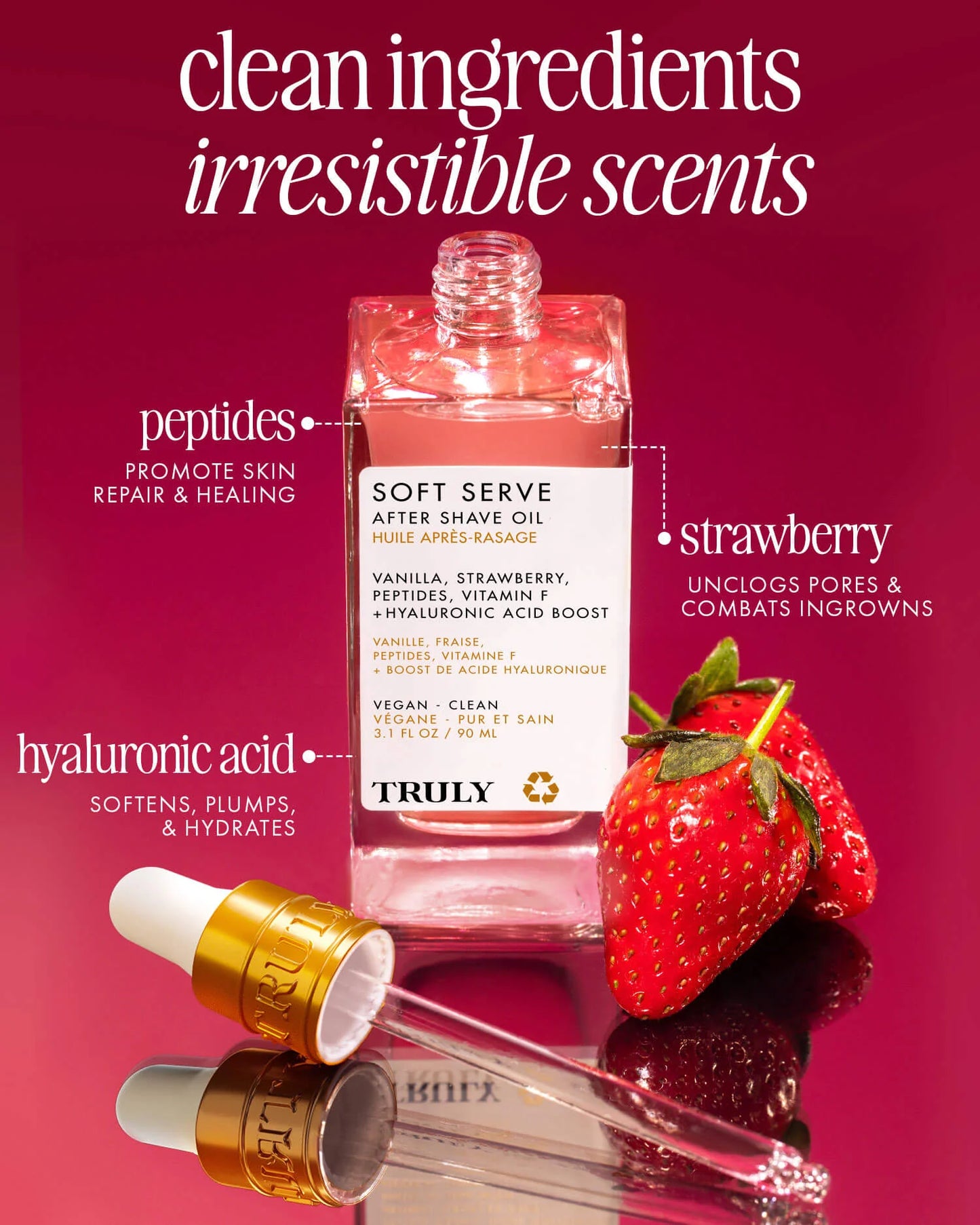 Serum, Aceite Aclarante, Suavizante, Olor y Sabor post-afeitado Truly ®